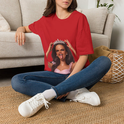 Barbicore T-Shirt Unisex – Freche Puppen-Prinzessin mit Krone & Zunge raus, Pink Aesthetic Statement Shirt