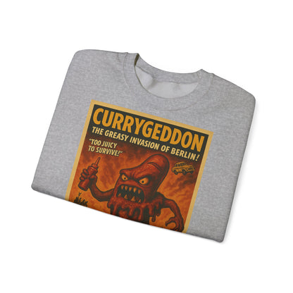 Vintage Motiv – Currygeddon Sweatshirt – Berlin-Monster im Retro-Stil | True Insights Design mit Humor