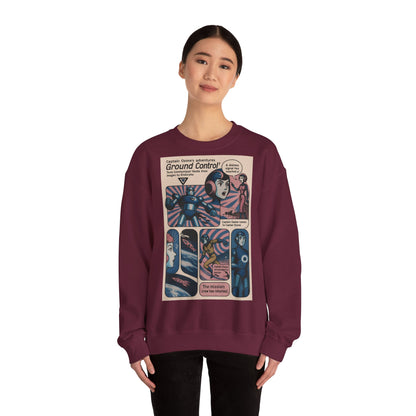 Sweatshirt – Retro Space Comic Sweatshirt – Captain Ozone „Ground Control“ Edition | True Insights Design mit Humor