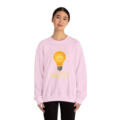 Sweatshirt – WATT? Sweatshirt für Elektriker & Technikfans | Lustiges Glühbirnen-Motiv | True Insights Design mit Humor