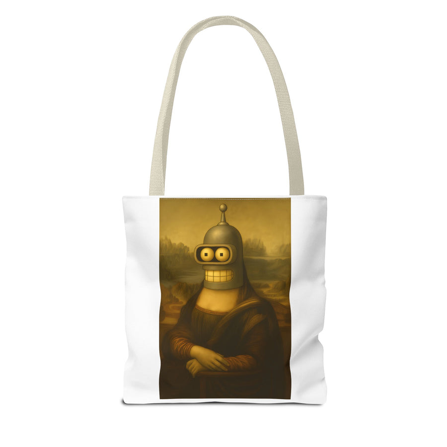 True Insights Tote Bag Mona Lisa Roboter Kunst Motiv im Sci-Fi Stil, praktischer Stoffbeutel