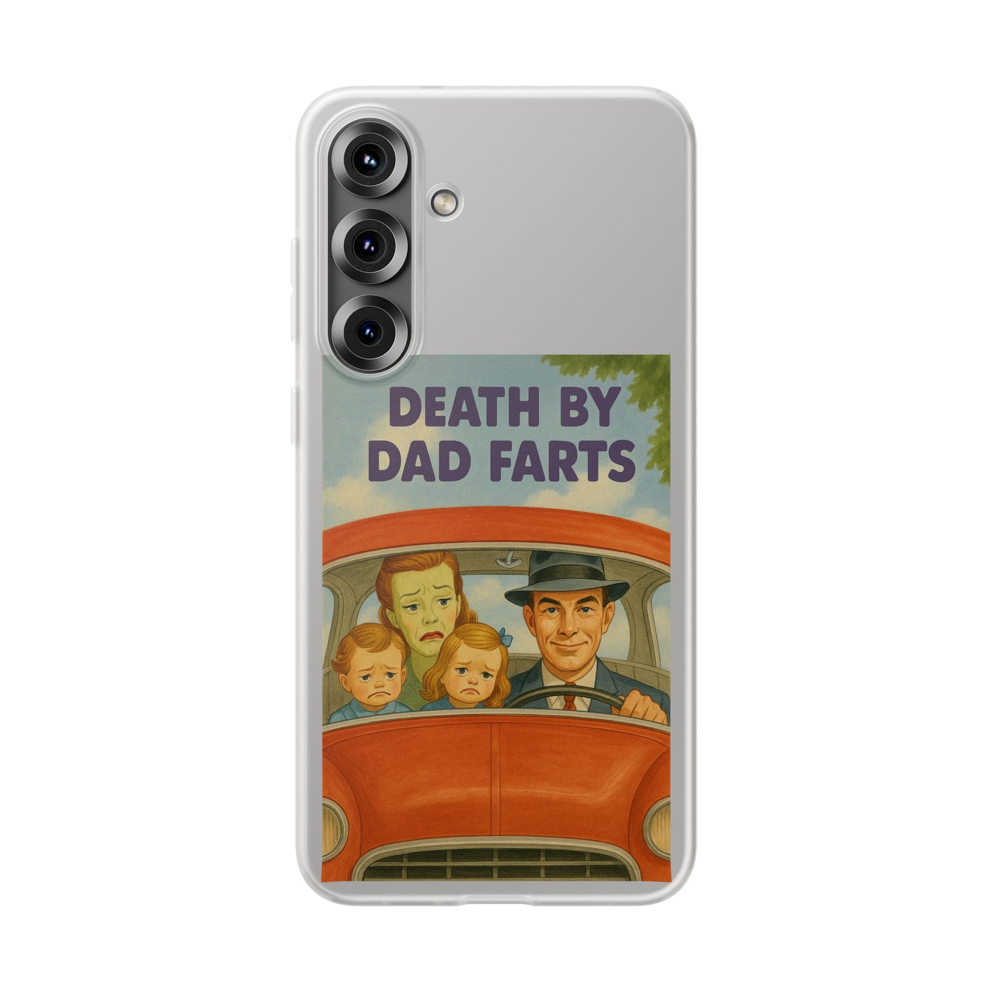 Death by Dad Farts – Satirische Retro-Handyhülle im 50s-Familienauto-Stil-Phone Case-True Insights