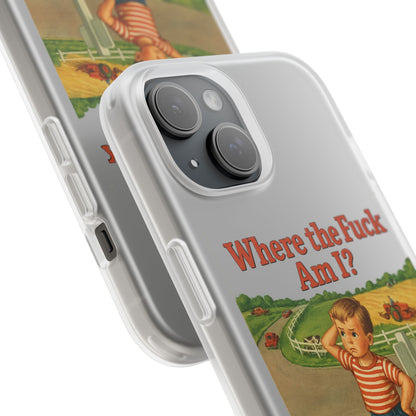 Where the Fuck Am I? Handyhülle – Retro-Meme Look mit maximaler Verwirrung-Phone Case-True Insights