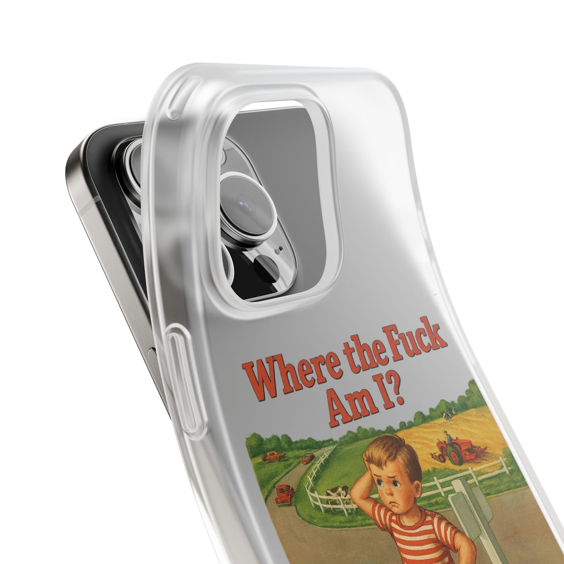 Where the Fuck Am I? Handyhülle – Retro-Meme Look mit maximaler Verwirrung-Phone Case-True Insights