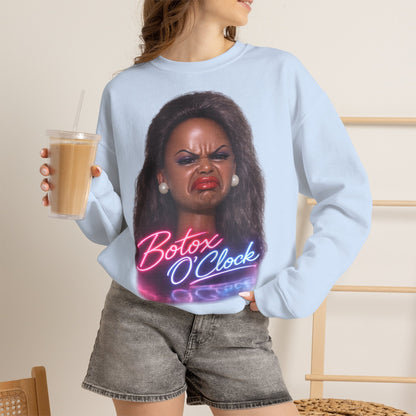 Botox O'Clock T-Shirt Damen Herren – Lustiges Neon Meme Statement Shirt Geschenk für Beauty Fans