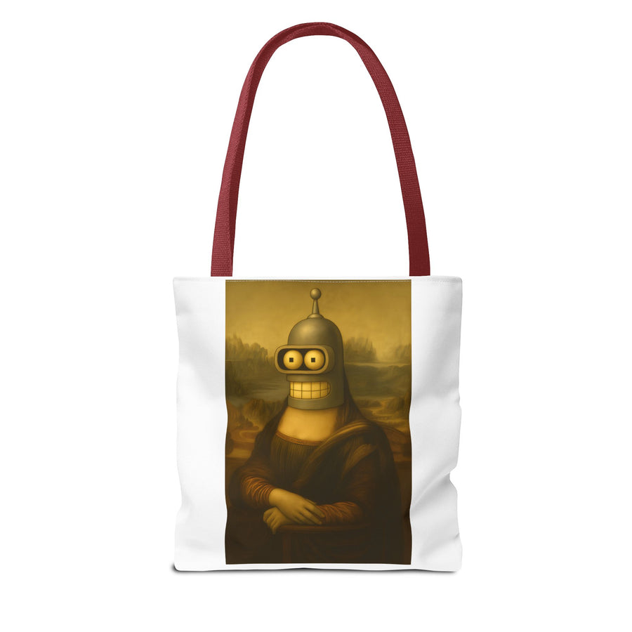 True Insights Tote Bag Mona Lisa Roboter Parodie Kunst Motiv, stylischer Beutel für den Alltag