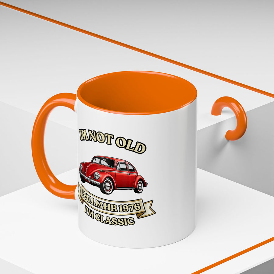 Mug Année 1976 - I'm Not Old I'm Classic - Coccinelle Rouge Vintage - Cadeau 50 ans