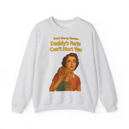 Sweatshirt – Daddy’s Farts – Satirisches Retro-Sweatshirt mit schwarzem Humor | True Insights Design mit Humor