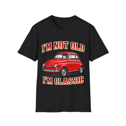 True Insights Retro T-Shirt Oldtimer Kleinwagen Motiv in Schwarz, Vintage Geschenk für Herren