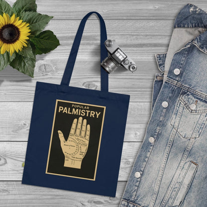 Vintage Motiv – Popular Palmistry – Esoterischer Stoffbeutel mit Handlinien-Design | True Insights Design mit Humor