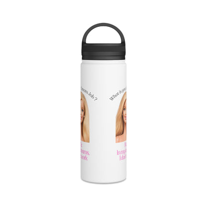 Lustige Blonde Puppe Trinkflasche - In My Dreams I Don't Work - Isolierte Edelstahl Wasserflasche mit Griff-Deckel für Faulpelze & Humor-Fans