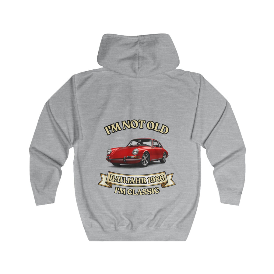 Geschenk zum 40. Geburtstag – Zip-Hoodie Jahrgang 1986 Porsche 911