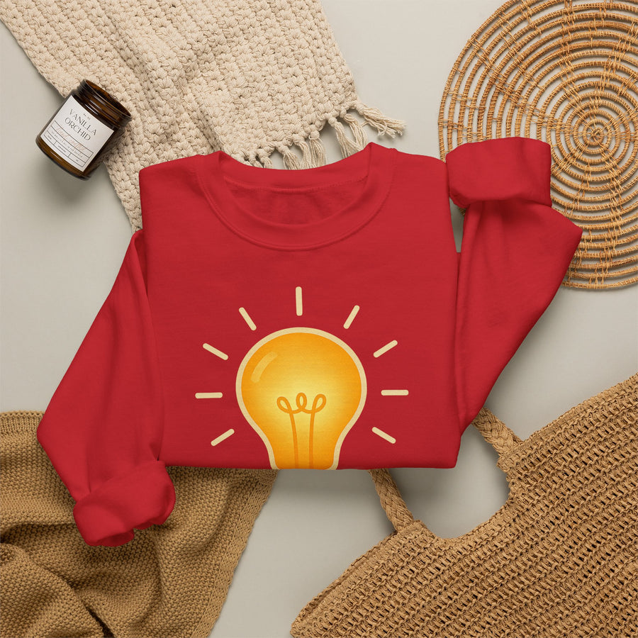 True Insights Watt? Glühbirne Sweatshirt – Witziges Wortspiel-Motiv