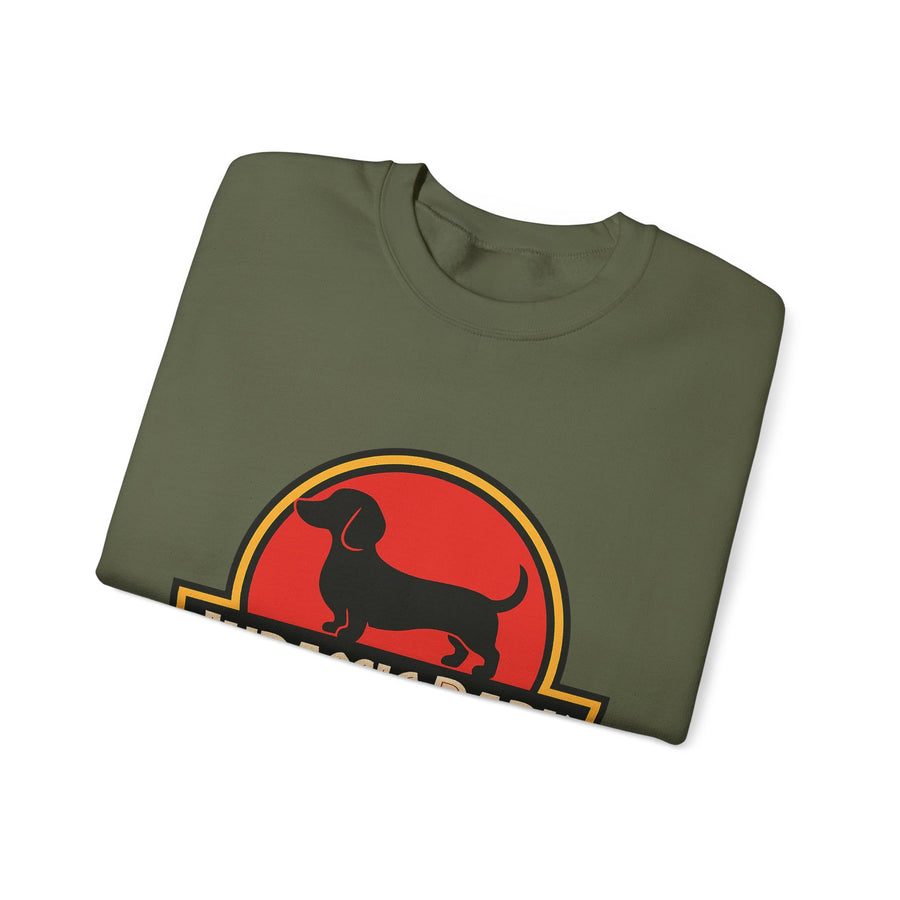 Sweatshirt Jurassic Bark Parodie Teckel – Sweat humoristique pour amateurs de teckels & cinéphiles
