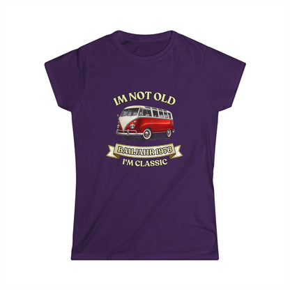 Damen Shirt I'm Not Old I'm Classic Baujahr 1976 - Vintage Bus 50. Geburtstag Geschenk Frauen