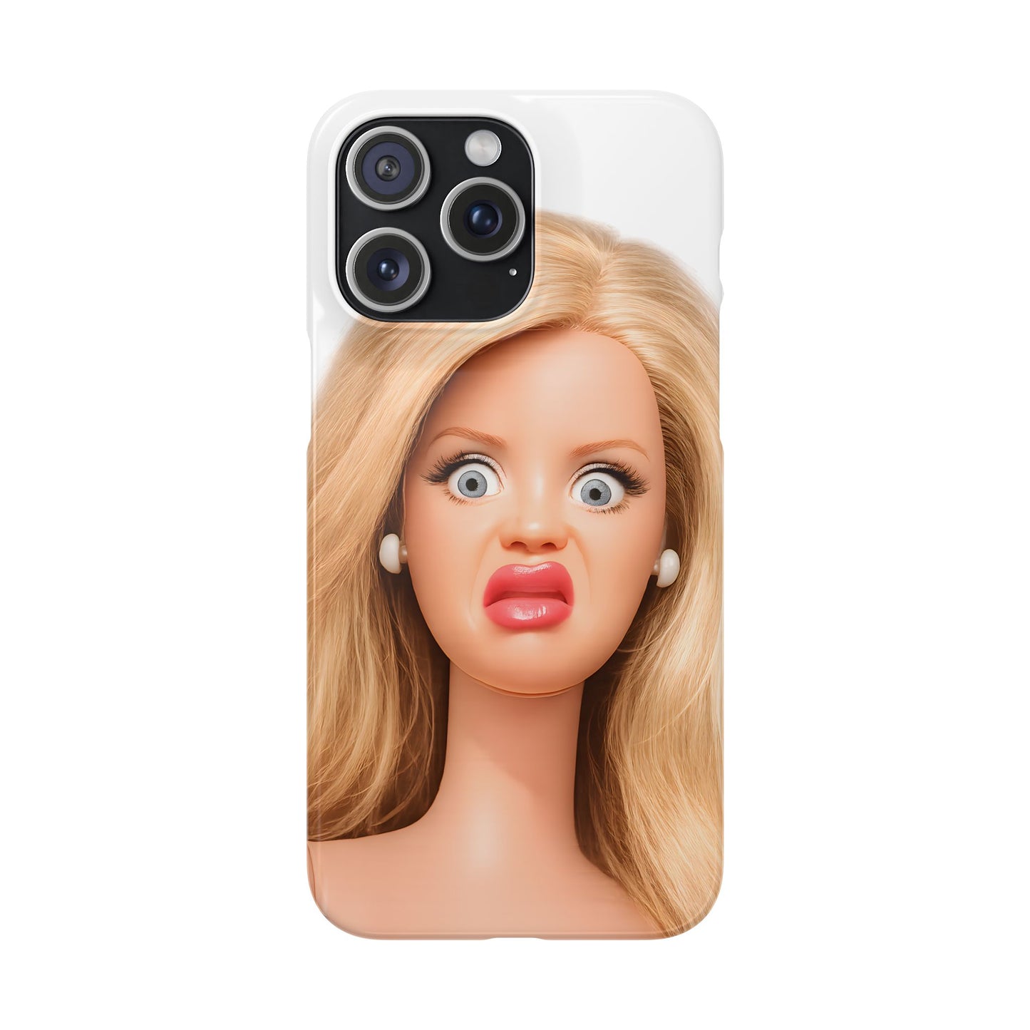 Lustige Handyhülle mit schockiertem Puppen-Gesicht – Meme Handy Case für Humor-Fans & witzige Geschenkidee