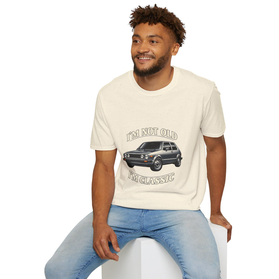 T-shirt VW Golf 1 Oldtimer "I'm Not Old I'm Classic" - T-shirt rétro auto humoristique & cadeau