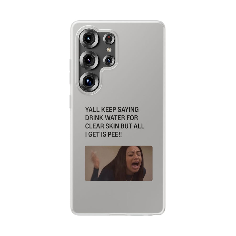 Coque de téléphone mème « Soins de la peau » – « Je ne fais que pisser ! » | Prendre soin de soi avec humour