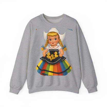 I Don't Give A Duck Sweatshirt - Lustiges Retro Holländermädchen mit Entchen, Vintage Humor Geschenk