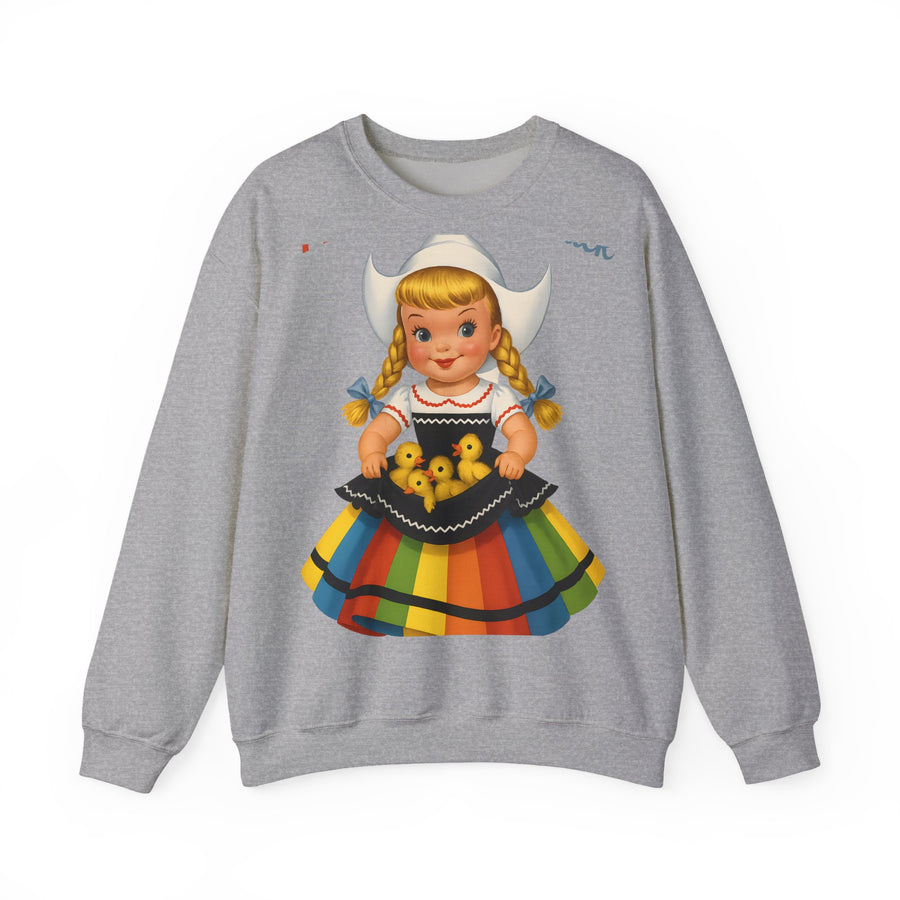 Sweatshirt I Don't Give A Duck - Fille hollandaise rétro humoristique, cadeau vintage drôle