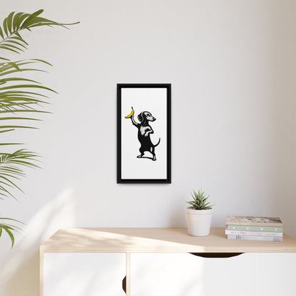 Dackel mit Banane – Banksy-inspirierter Art Print