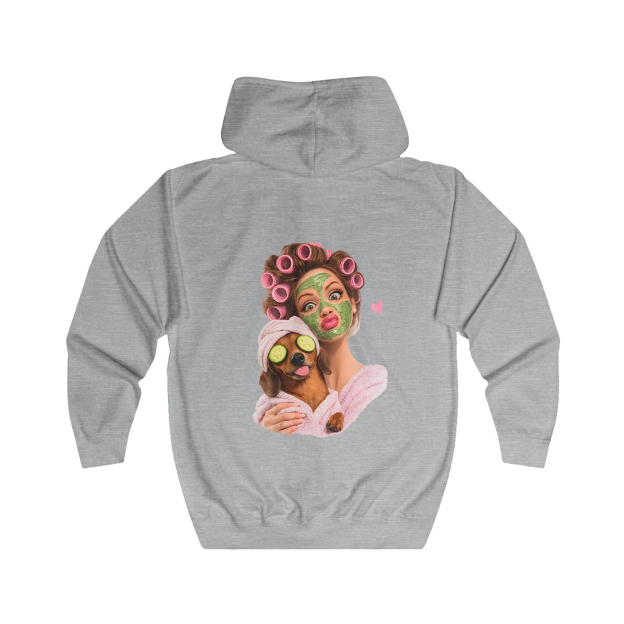 True Insights Dackel Spa Zip-Hoodie – Lustiges Wellness-Motiv mit Dackel