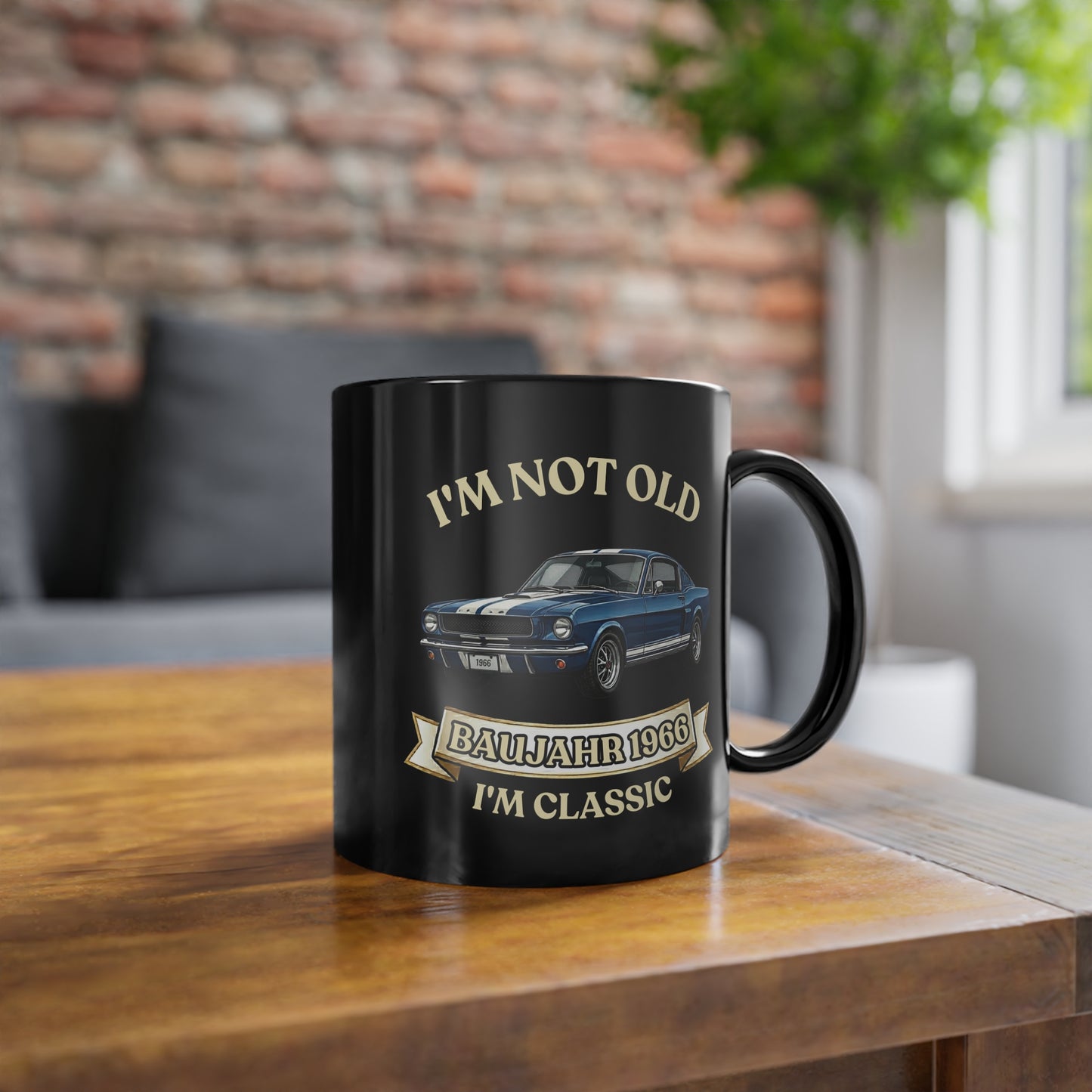 Oldtimer Tasse Jahrgang 1966 I'm Not Old I'm Classic  Geschenk zum 60. Geburtstag Mann Kaffeetasse Retro Kultauto Klassiker