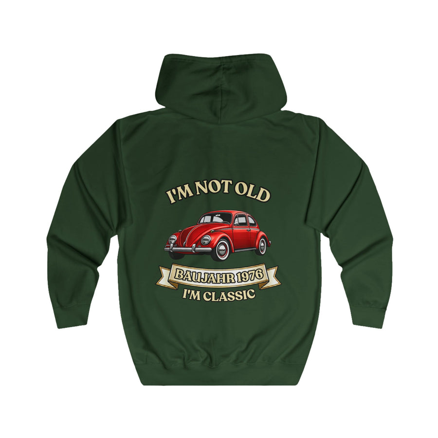 Born in 1976 Zip Hoodie – 50th Birthday Gift | VW Beetle