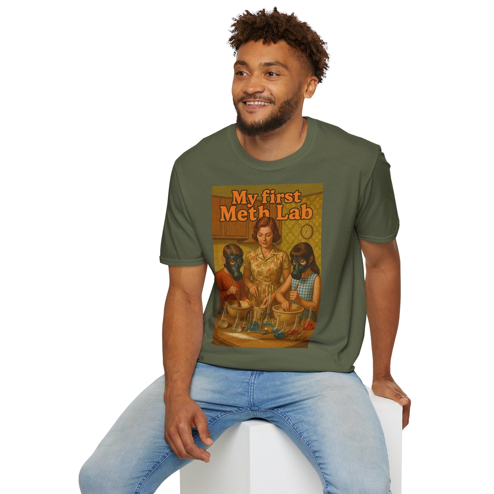 Retro My First Meth Lab T-Shirt - Family Cooking – Freches Satire-Design für mutige Statements | True Insights