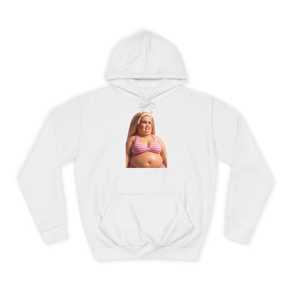 Statement Hoodie „Genervte Blondine“ – Null Bock als Statement – Arctic White – Vorderseite
