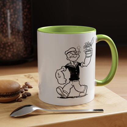 Popeye Spinat Dose Tasse – Comic Kult Kaffeebecher für Fans von Retro-Cartoons & starkem Kaffeegenuss