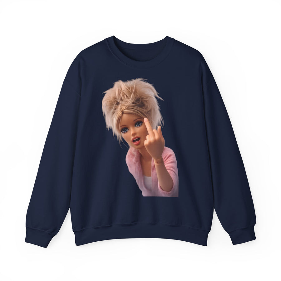 True Insights Middle Finger Sweatshirt – Freches Statement-Motiv in Navy