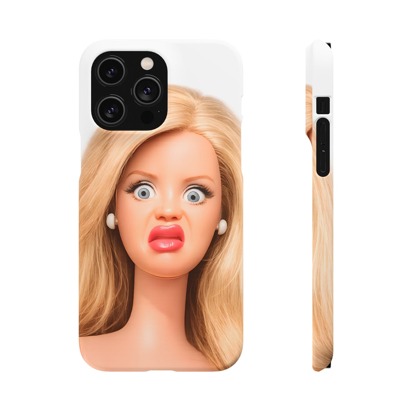 Lustige Handyhülle mit schockiertem Puppen-Gesicht – Meme Handy Case für Humor-Fans & witzige Geschenkidee
