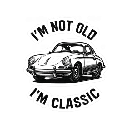 I'm Not Old I'm Classic Sticker – Retro Oldtimer Sportwagen Aufkleber, lustiges Geschenk für Autoliebhaber & Geburtstag