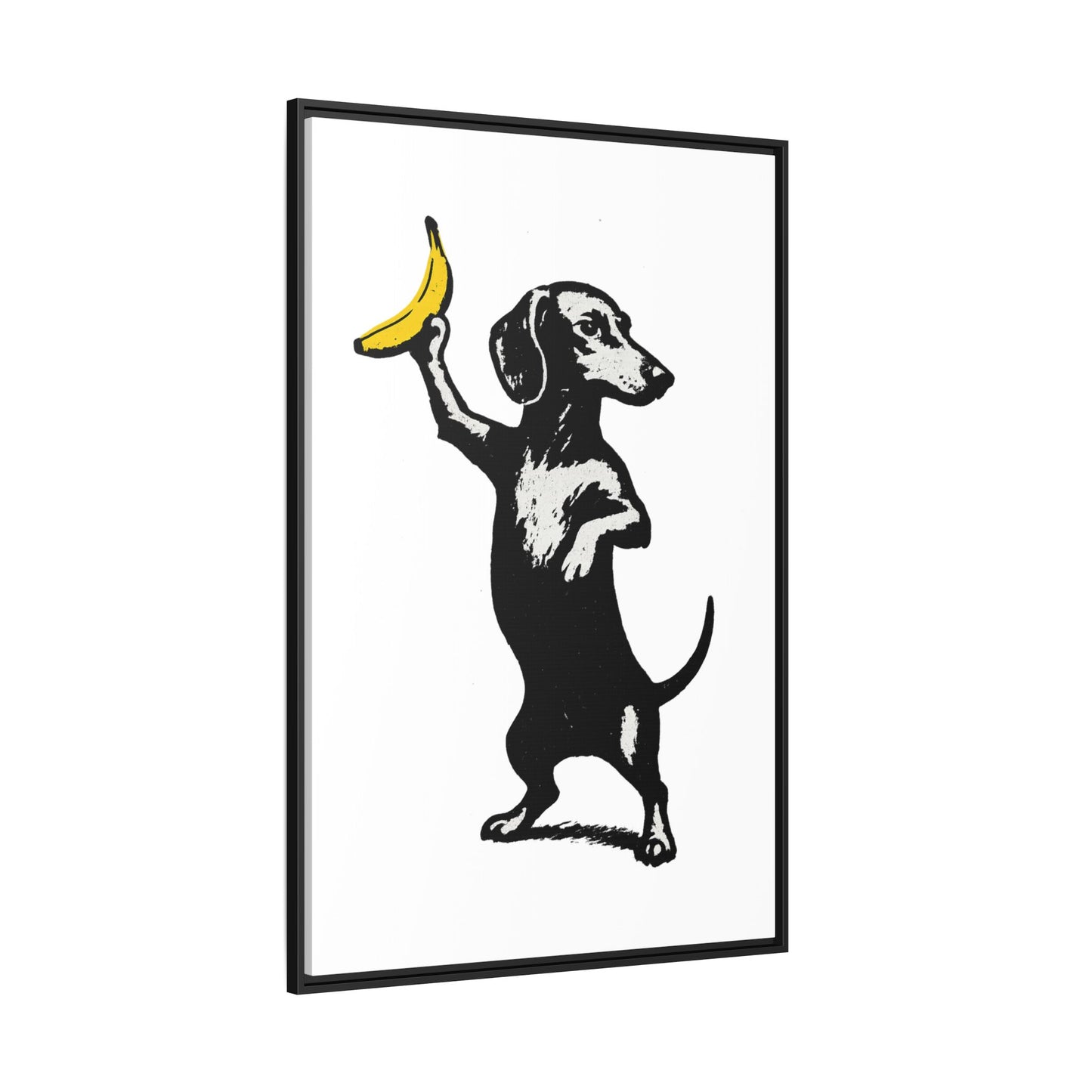 Dackel mit Banane – Banksy-inspirierter Art Print