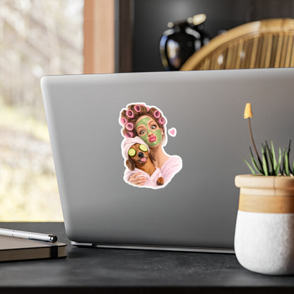 Dackel Spa Sticker – Lustiger Wellness Hund Aufkleber