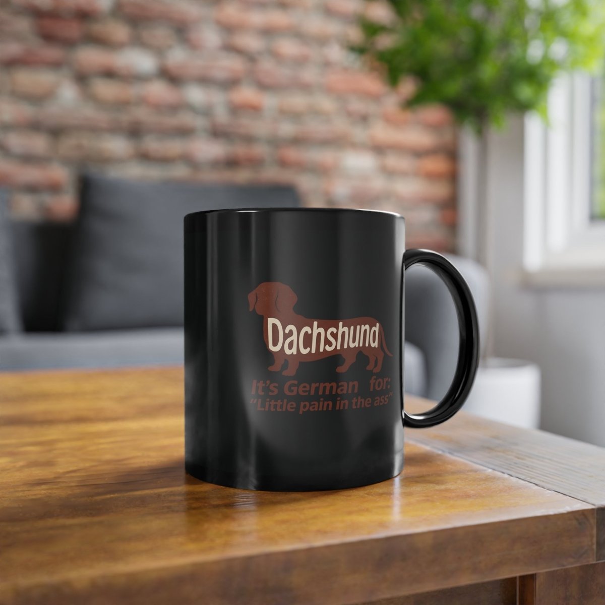 Funny Dachshund Mug – “Little Pain in the Ass” black