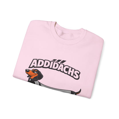 Lustiges Dackel Sweatshirt 'ADDIDACHS' – Witziges Hunde-Motiv für Dackelbesitzer & Sportfans