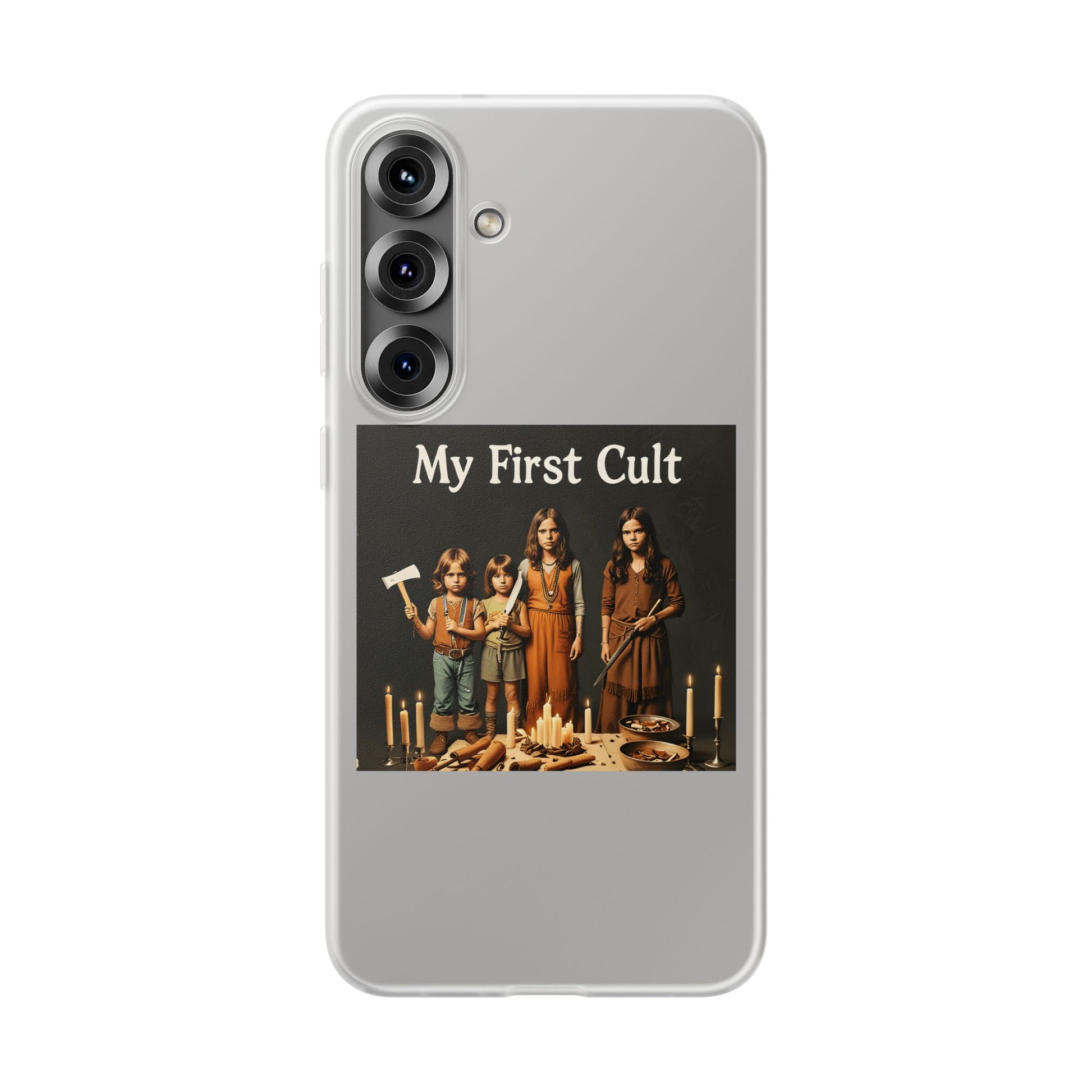 My First Cult – Dark-Aesthetic Handyhülle mit satirischem Kinderkult-Motiv-Phone Case-True Insights
