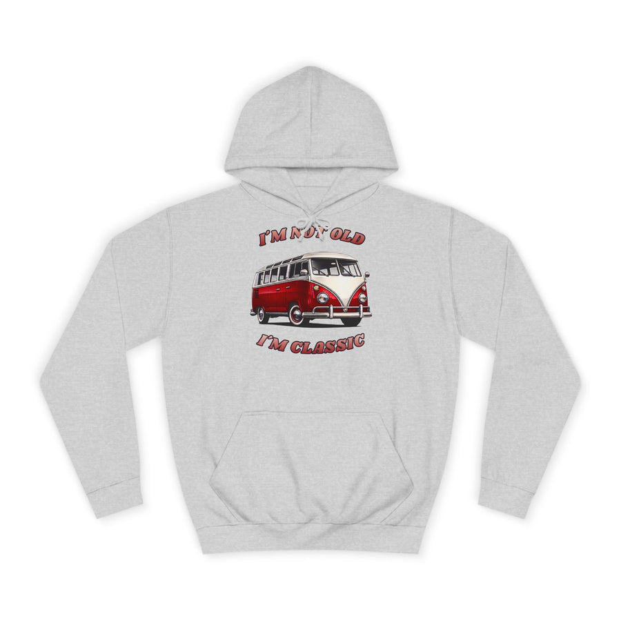 True Insights VW Bulli T1 Samba Hoodie – I'm Not Old I'm Classic Geschenk in Heather Grey