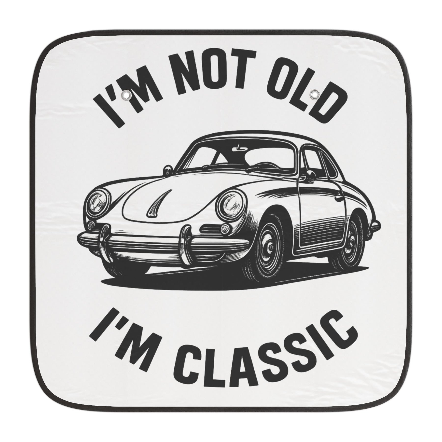 True Insights Auto-Sonnenschutz Oldtimer Im Not Old Im Classic, faltbare Windschutzscheiben-Sonnenblende, 28x28 Zoll, 2 Stück