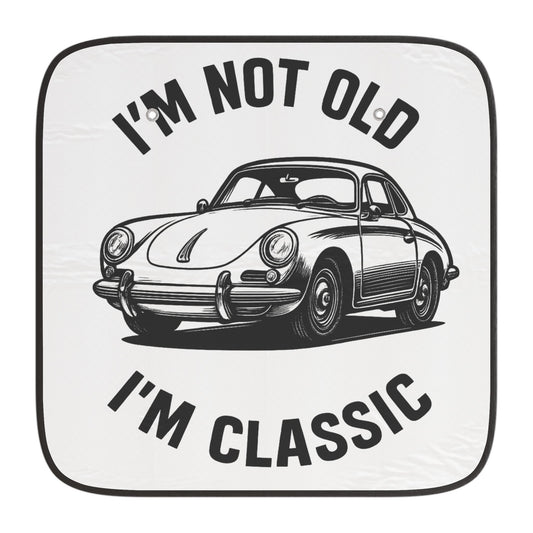 True Insights Auto-Sonnenschutz Oldtimer Im Not Old Im Classic, faltbare Windschutzscheiben-Sonnenblende, 28x28 Zoll, 2 Stück
