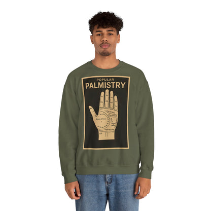 Vintage Motiv – Palmistry Sweatshirt – Retro-Handlesen-Design | Mystik trifft Ironie | True Insights Design mit Humor