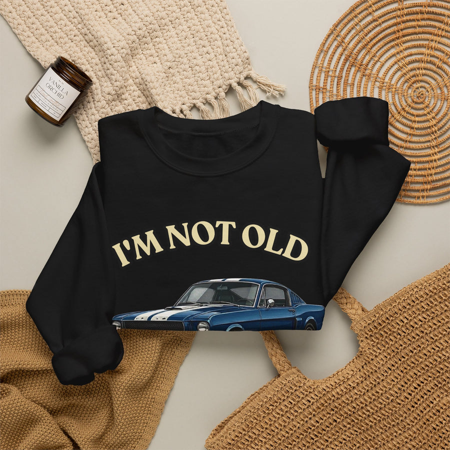 True Insights Sweatshirt Jahrgang 1966 Vintage Sportwagen, Geburtstagsgeschenk für Autofans