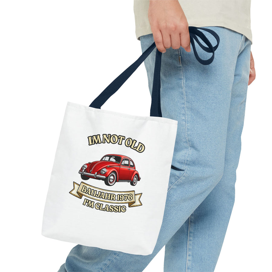 Tote Bag Année 1976 - I'm Not Old I'm Classic - Coccinelle Rouge Vintage - Cadeau 50 ans