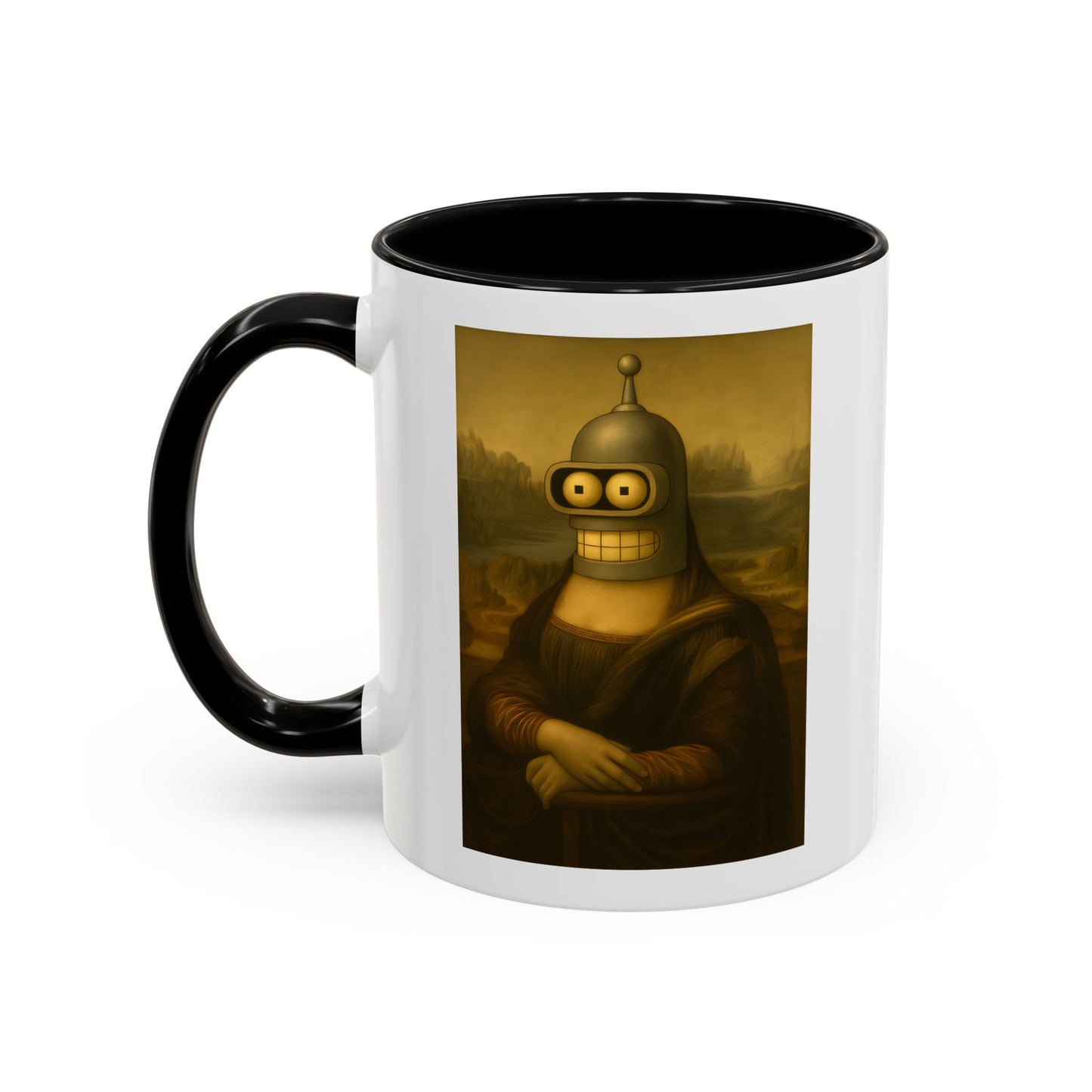 True Insights Tasse Bender Mona Lisa lustige Futurama Parodie für Sci-Fi Fans