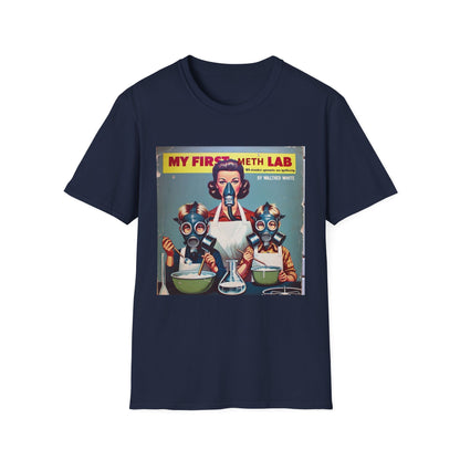 Retro My First Meth Lab T-Shirt - Front Style – Freches Satire-Design für mutige Statements | True Insights