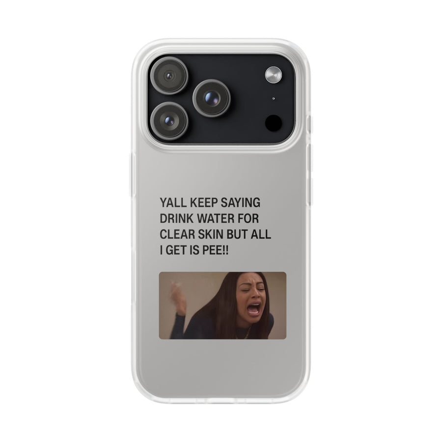 Coque de téléphone mème « Soins de la peau » – « Je ne fais que pisser ! » | Prendre soin de soi avec humour