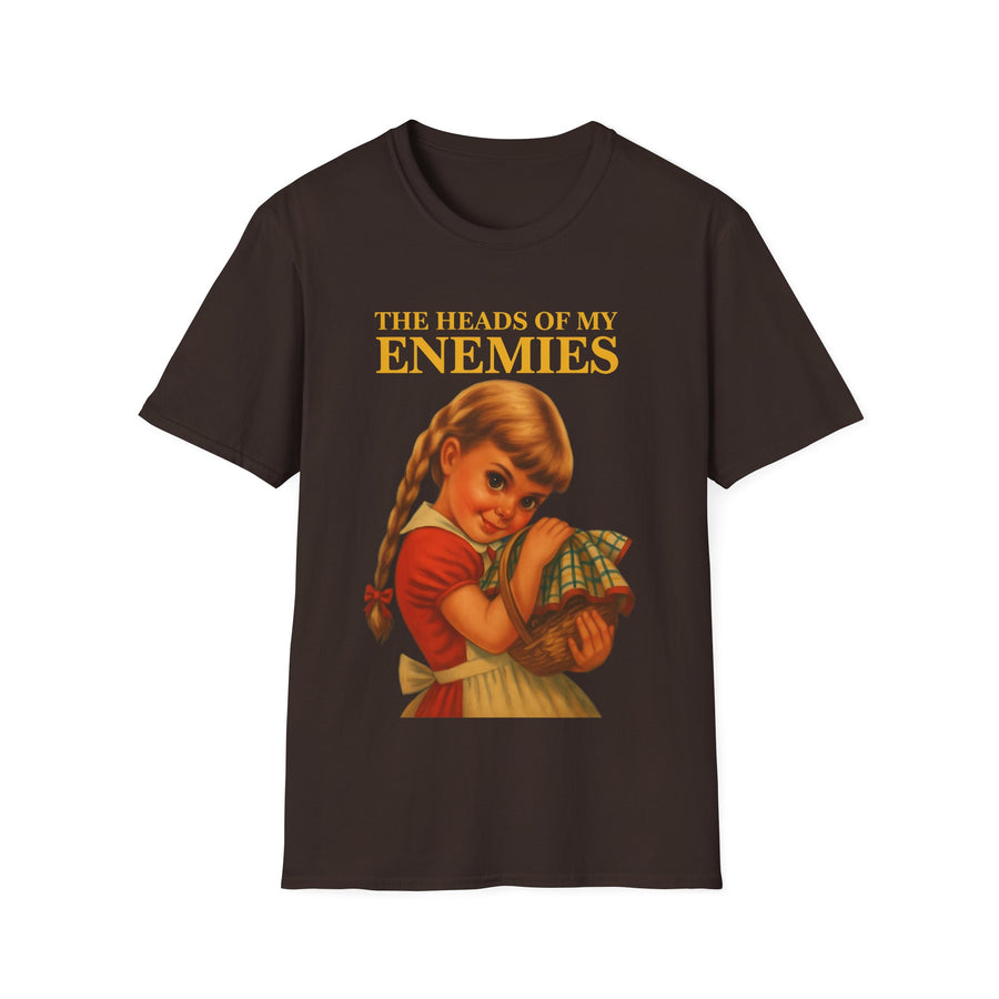 T-shirt satirique The Heads of My Enemies - Humour noir design rétro