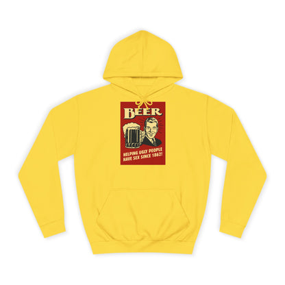 BEER Hoodie Retro Vintage Bier Spruch - Helping Ugly People - Lustiges Geschenk für Bierliebhaber, Party & Herren